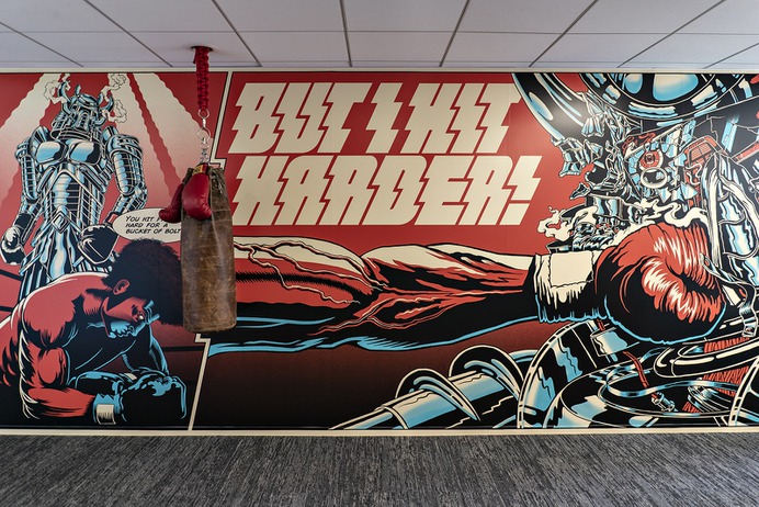 Outstanding murals by Dave Arcade - WUNDERMAN L.A. + UNDERDOG MURAL