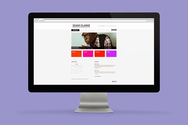 Responsive website—Seany Clarke #musician #design #web #brighton