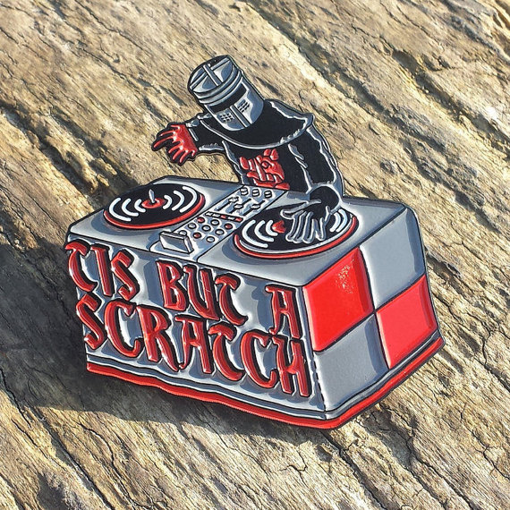 Tis But A Sctach Monty Python Enamel Pin #montypython #emamelpin #holygrail #blackknight