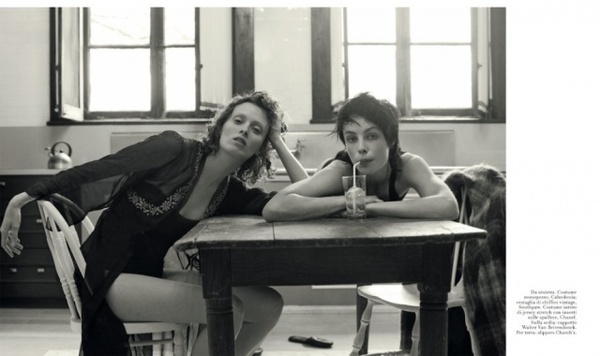 Edie Campbell and Karen Elson by Steven Meisel #fashion #photography #inspiration