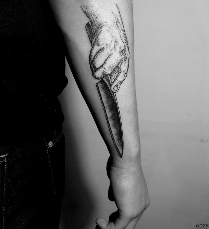 Artist Tattoos Tools Of People's Professions On Their Skin
