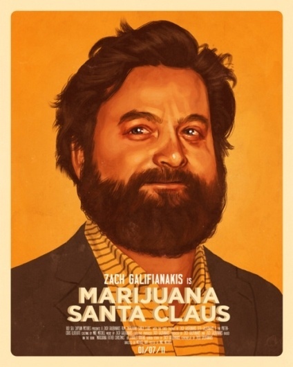 Zach Galifianakis is Marijana Santa Claus - Laughing Squid #zach #claus #marijuana #santa #galifianakis