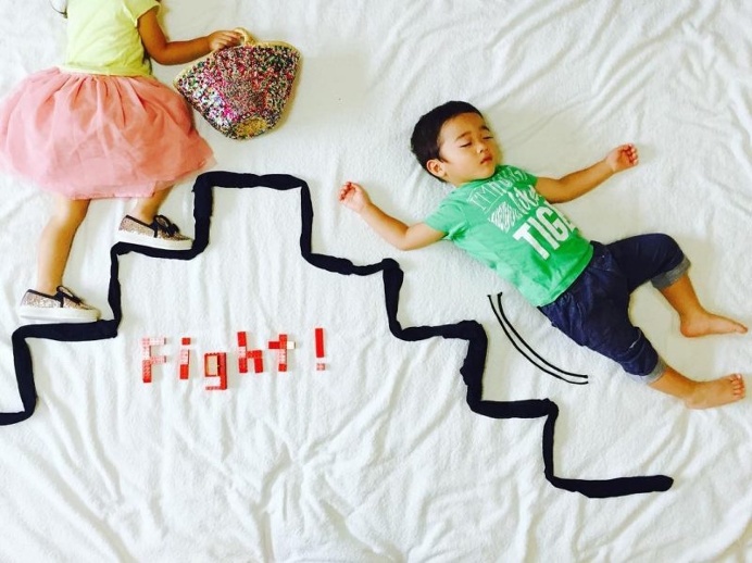 Ayumi Omori Captures Her Sleeping Twins In Imaginative Scenes