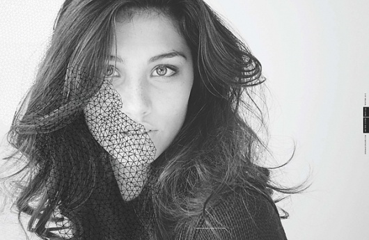Ellen // INK Magazine, Winter 2010 on the Behance Network #white #woman #design #graphic #black #and