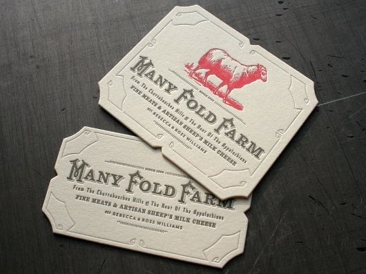 Many Fold Farm Identity | Studio On Fire #design #cards #letterpress #business