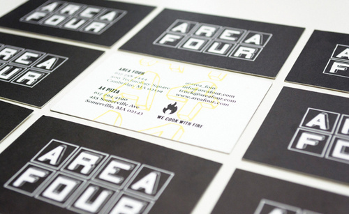 Area Four Restaurant - Business Cards #business #branding #card #design #graphic #brand #identity #stationery