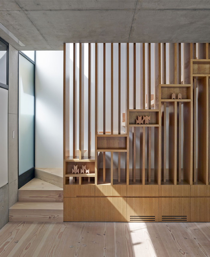 Two Storey Concrete and Timber Frame House - #stairs, #staircase, #stairway, architecture, stairs