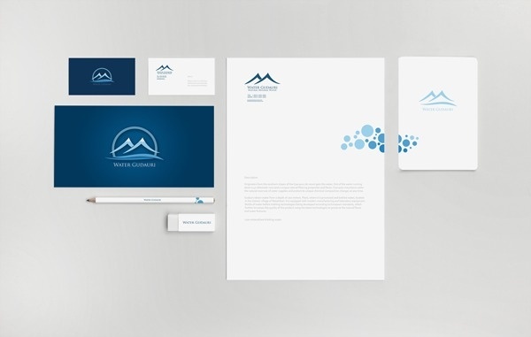 Gudaiuri Water on Behance #mountain #water #branding #gudauri #corporate #identity #mineral #logo