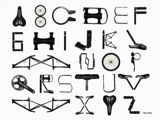 Typography inspiration example #310: Juan Larios - Houston, Texas - Dirty Ride #bicycle #typography