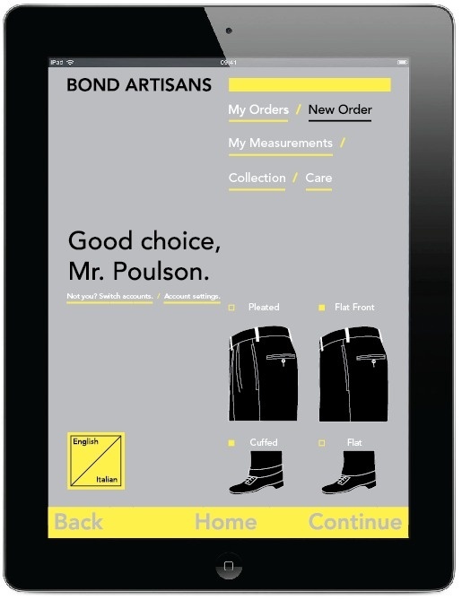 Bond Artisans - Charles Poulson Graphic Design #artisan #ipad #italian #iphone #grid #app #order