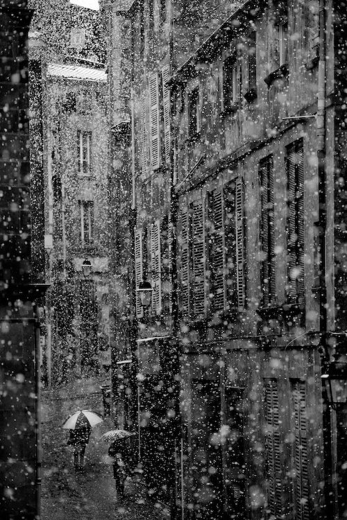 CJWHO ™ (Snow in the city by Hippolyte Auvergne has been...) #auvergne #white #france #black #photography #art #and