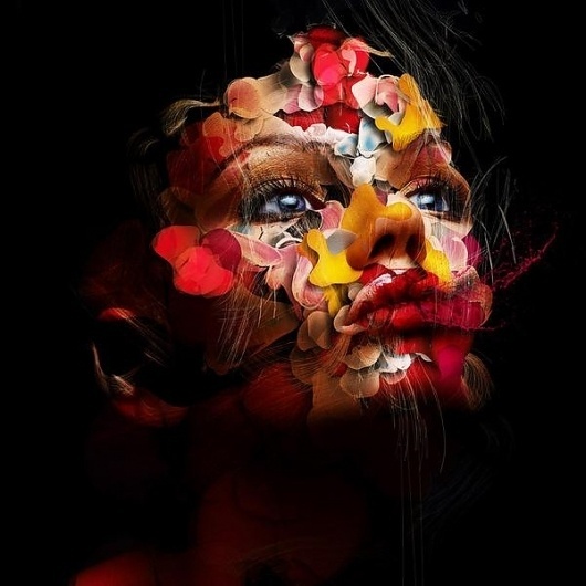Artworks by Alberto Seveso | Cuded #illustration #photography #face #color