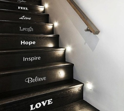 CJWHO ™ (Inspirational Stair Sticker Set) #stickers #design #illustration #art #stairs #gadgets