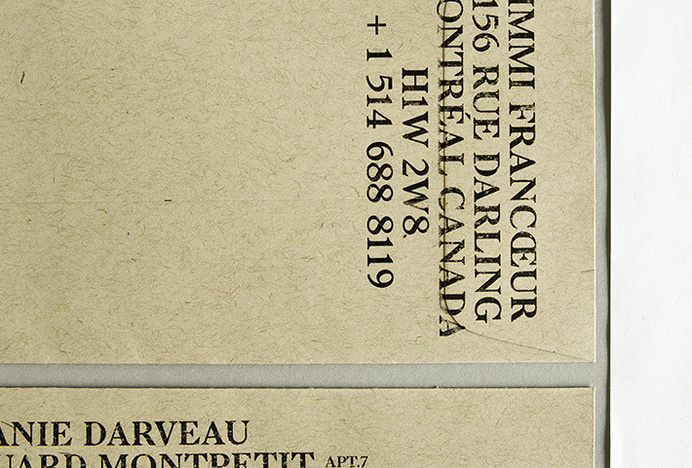 Jimmi Francoeur | AesseVisualJournal. #branding #envelope #identity #stationery #type #layout
