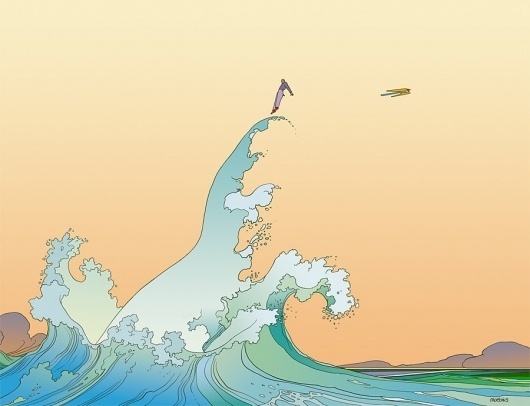 Since the world drifts into delirium, we must adopt a delirious point... - but does it float #ligne #giraud #comic #claire #illustration #french #jean #moebius #drawing