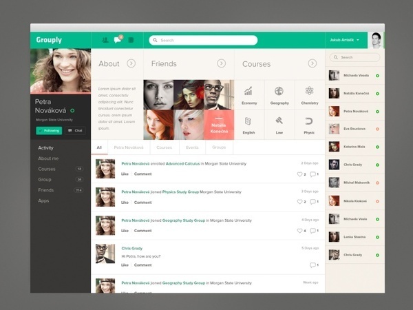 Grouply by Jakub Antalík #interactive #uxui #design #interface #web