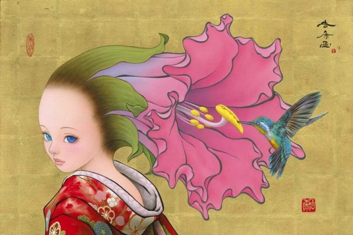 Maiko Musings: Stunning Manga Paintings by Tamura Yoshiyasu