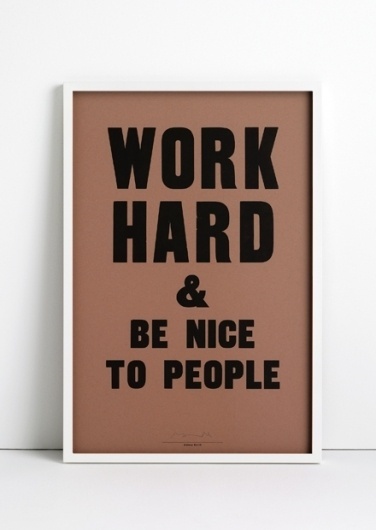 ANTHONY BURRILL - WORK HARD #burrill #design #graphic #anthony #poster #typography