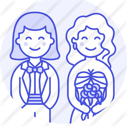 See more icon inspiration related to brides, love and romance, lesbian, homosexual, wedding, love and people on Flaticon.