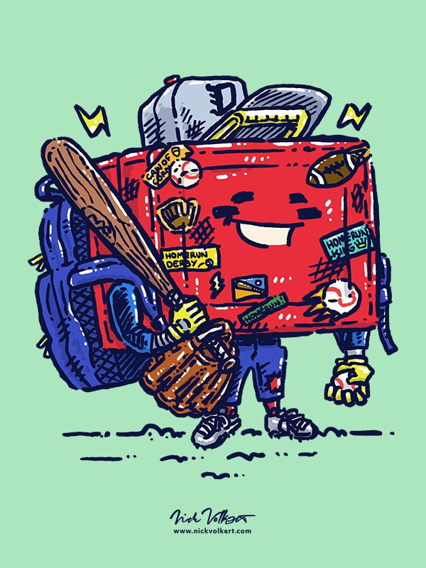 Who's excited for sports this Fall? This little robot lunchpail is! After wrapping up some Summer little league he's excited to gear up for Junior Tackle football!