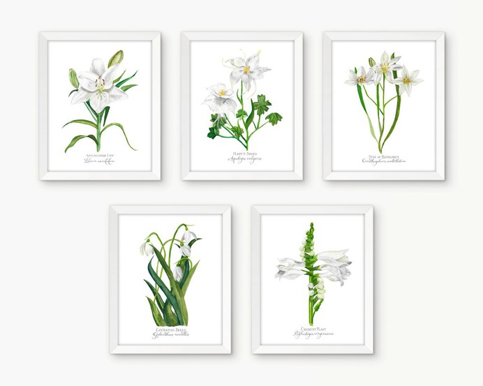 INDIVIDUAL BOTANICAL ROSARY SET OF FIVE, JOYFUL MYSTERIES