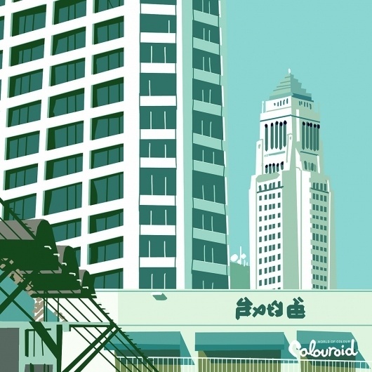 tumblr_lx9d8swGls1r9626to1_1280.jpg 1.000×1.000 pixels #city #photo #illustration #color
