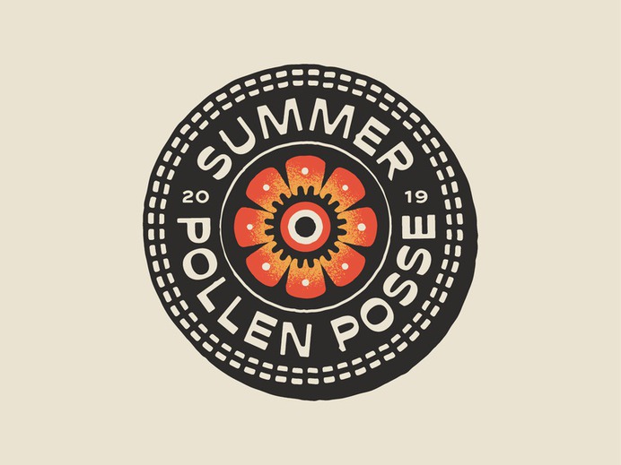 Summer Pollen Posse brand apparel vector drawing handdrawn portfolio art lockup design dribbble badge identity logo typography graphic design branding illustration
