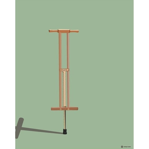 Play #creative #vector #pogo #design #graphic #cabbage #stick #play #bounce