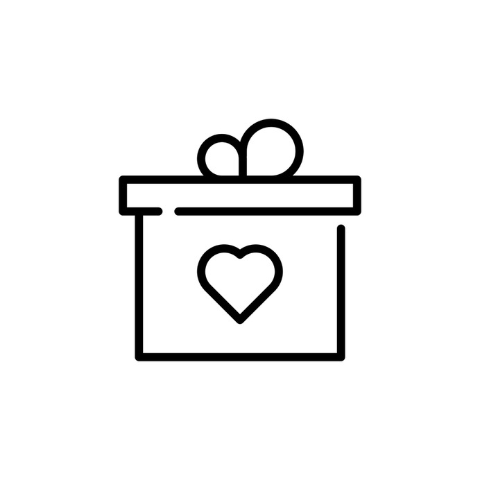 See more icon inspiration related to gift, love and romance, miscellaneous, gift box, package, present, heart, love and box on Flaticon.