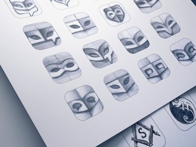 iOS 7 App Icon Sketching #icon #ramotion #design #drawing #paper #app #sketches #ios #pencil #sketch