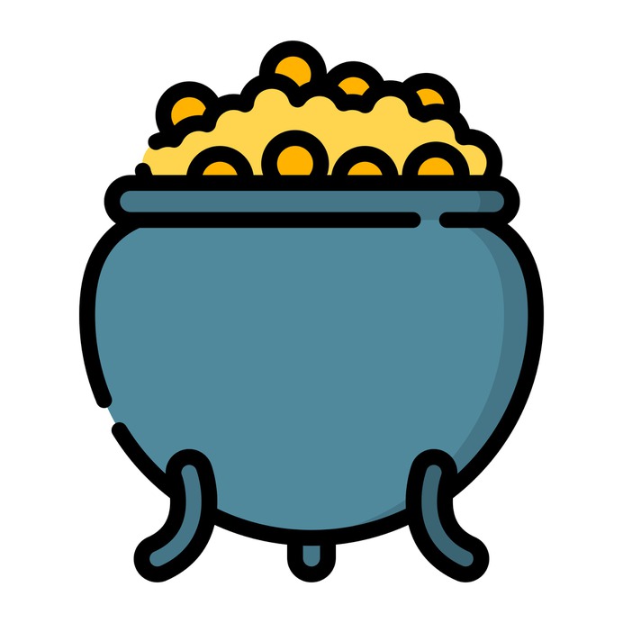 See more icon inspiration related to gold, wealth, pot, gold pot, cultures, business and finance, Saint Patrick, business, money and coins on Flaticon.