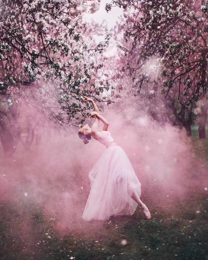 Kristina Makeeva Captures Girls in Dresses Set Against Magical Landscapes
