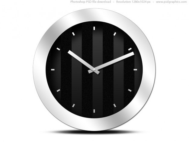 Modern black clock icon (psd) Free Psd. See more inspiration related to Icon, Template, Office, Clock, Black, Photoshop, Modern, Psd, Office icon, Clock icon, Blank and Horizontal on Freepik.