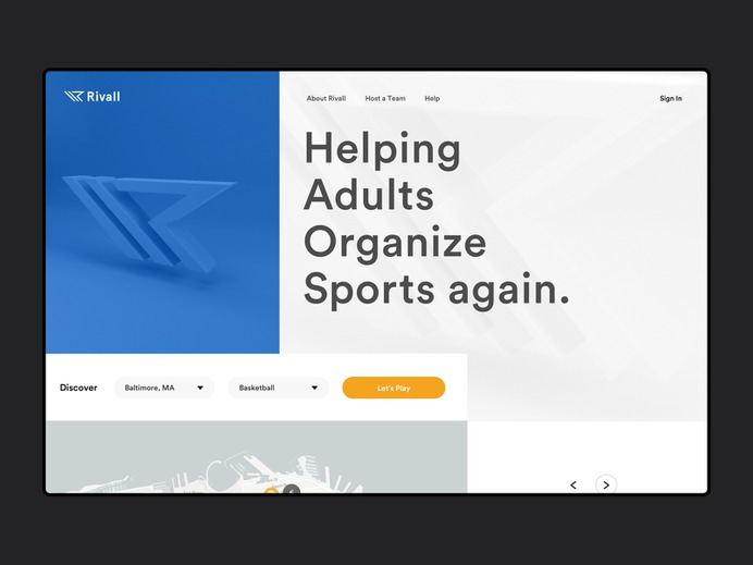 Rivall web dribbble