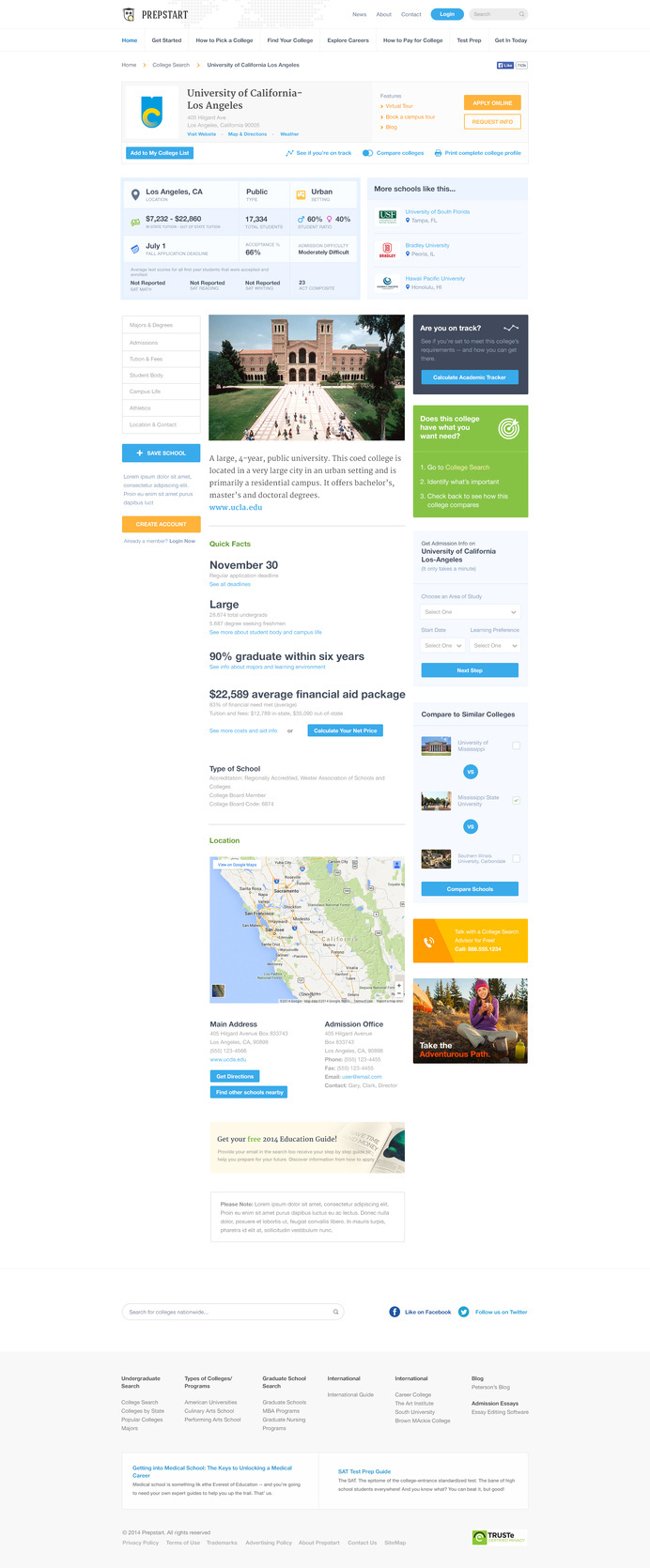 PreStart - School Main by Suthan S #search #design #education #non-profit #web