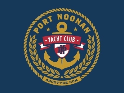 Dribbble - Port Noonan Yacht Club by Alex Rinker #boating #badge #yacht #seal #logo