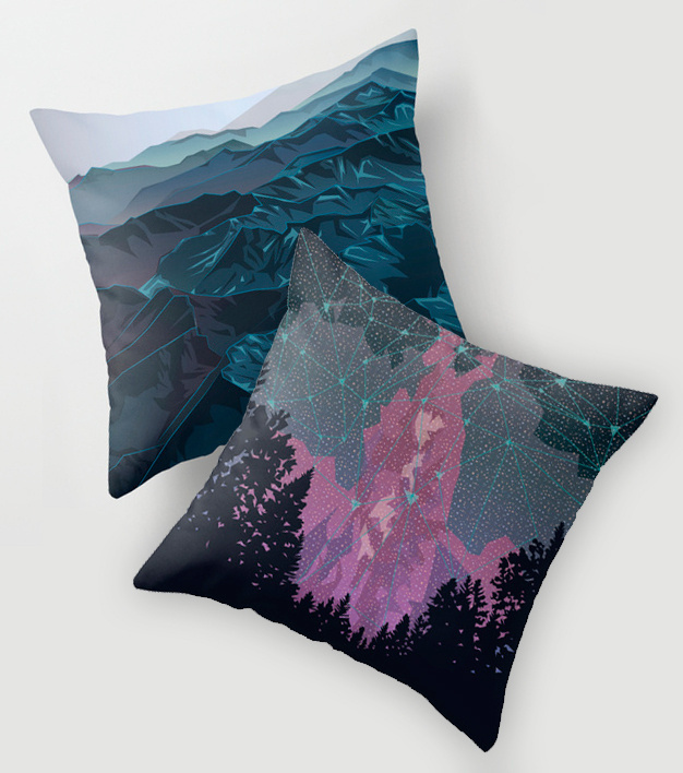 Mountain and night sky prints