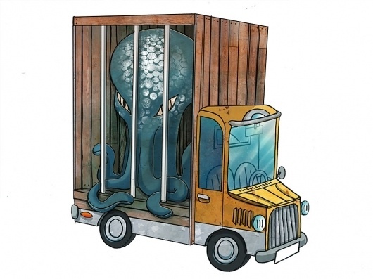 Illustration - outofoffice #monster #illustration #fun #circus