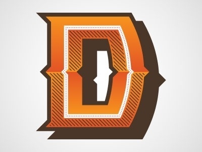 Dribbble - D by Chris Rushing #caps #dropcap #lettering #letters #initial #type #typography