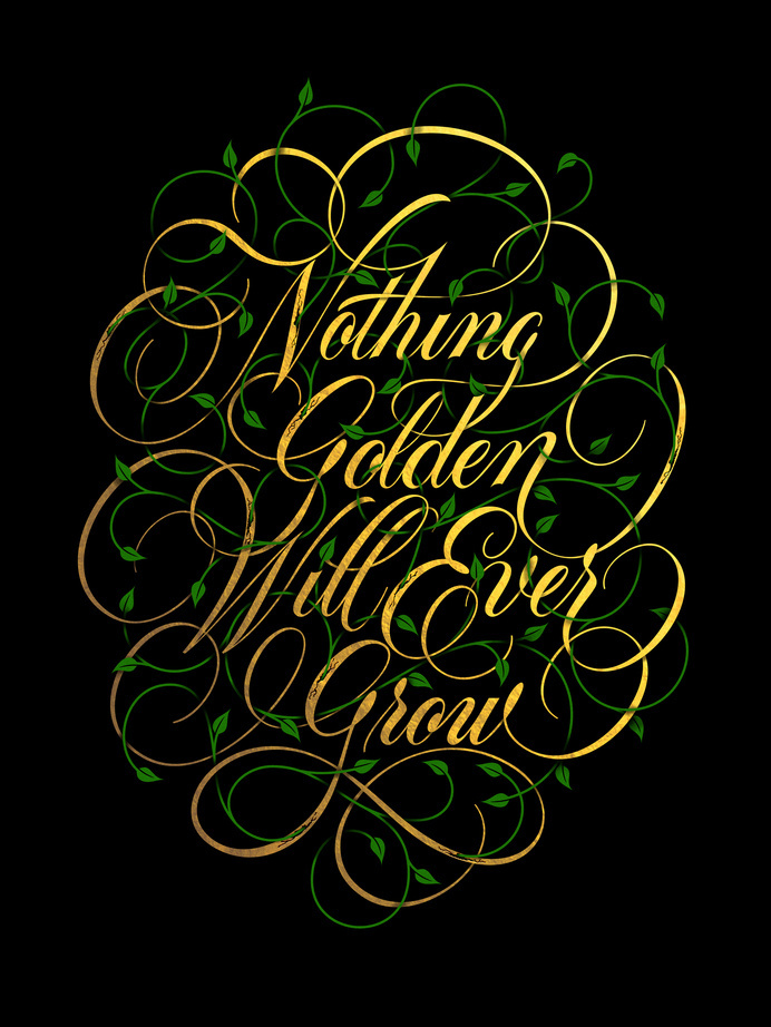 Nothing Golden #inspiration #creative #lettering #design #artists #art #hand #typography
