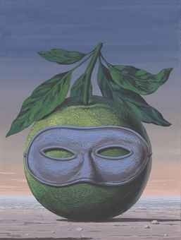 The Art of The Surreal Evening Sale | Fine Art Auction | Search Results | Christie's #eyes #fruit #illustration #mask #painting #leaves