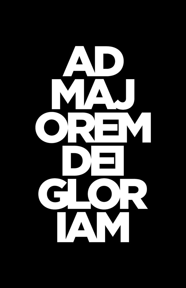 for the greater glory of god #print #latin #poster #amdg #typography