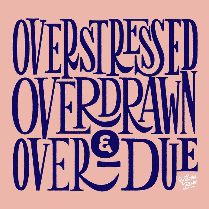 Overstresed Hand Lettering by Lachlan Philp