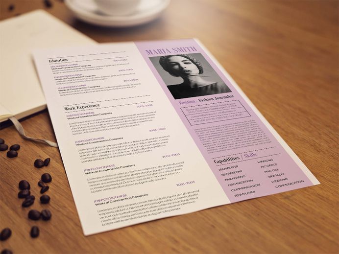 Free Journalist Resume Template in PSD File Format