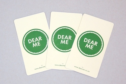 Dear Me Brasserie on the Behance Network #brand #cards #identity #green