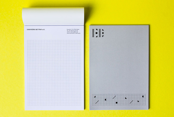 Eventbüro Bettray by Paul Schoemaker #stationary #print #graphic design #yellow