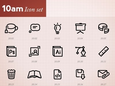 Minimal Icons by hour (10am) #kugu