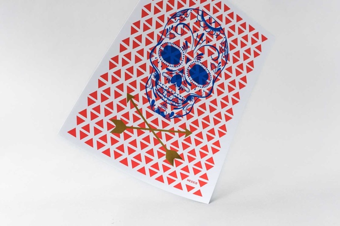 Mexico Limited Screen Print Poster #Poster #goldfoil #foil #posterdesign #skulls #skull #screenprint