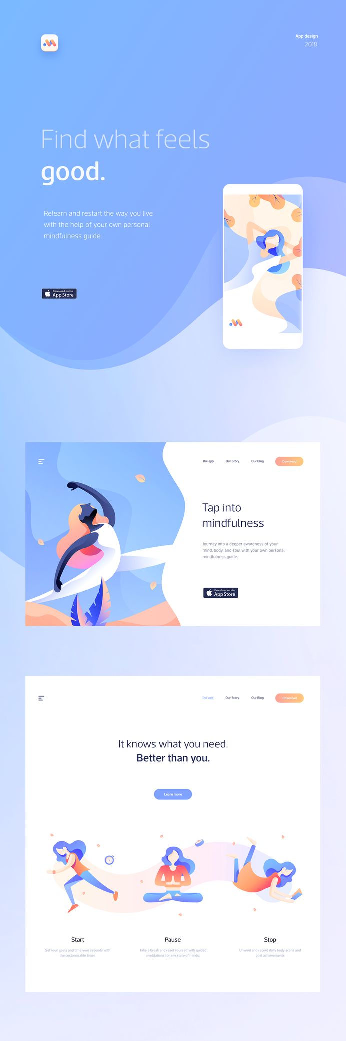 The Mindfulness App on Behance