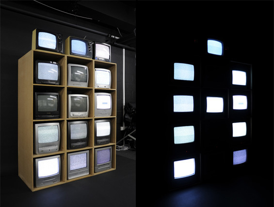 Bitmap Television Alphabet #installation